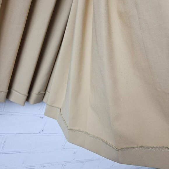 Zara Deconstructed Box Pleat Camel Color Skirt Short Long Pleated Womens XS - Picture 3 of 14